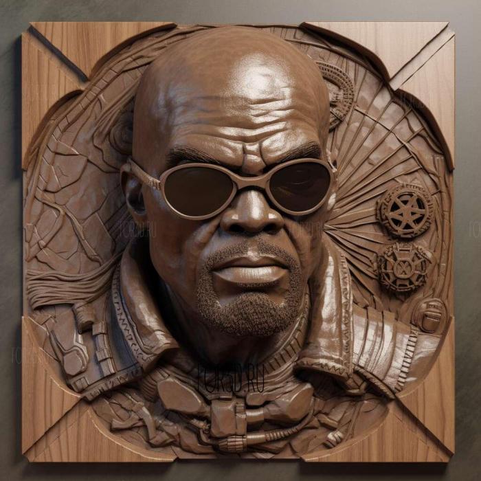 Nick Fury 2 stl model for CNC